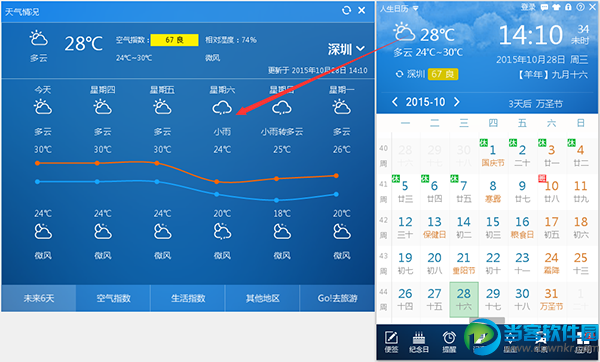 天气渐渐转凉，人生日历贴心为您提供穿衣指数等生活服务