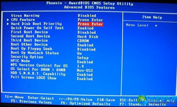 选择Hard Disk Boot Priority，回车！