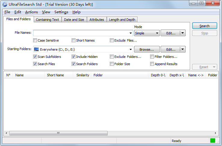 UltraFileSearch Standard 6.5 download the new version for windows
