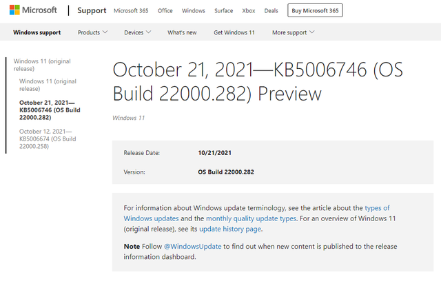 Win11 Build 22000.434（KB5009566）正式版来咯！