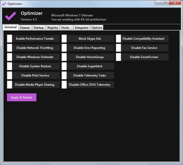 Optimizer(系统优化清理工具) V14.3 官方版