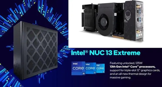 英特尔推出NUC13Extreme：支持三槽厚度及313mm长度的独立显卡