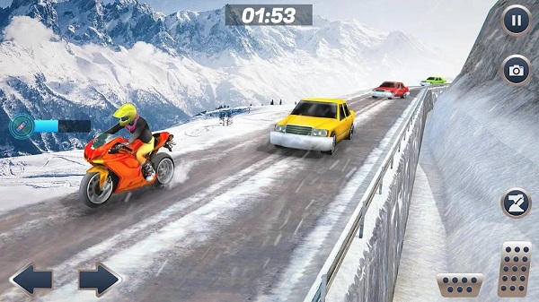 山地自行车雪地摩托赛最新版(Mountain Bike Snow Moto Racing) v2.3 安卓版 1