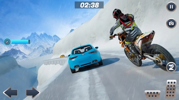 山地自行车雪地摩托赛最新版(Mountain Bike Snow Moto Racing) v2.3 安卓版 2